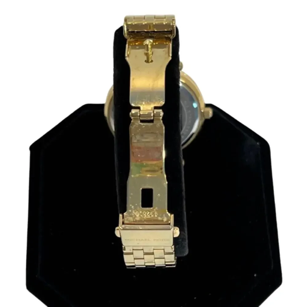 Michael Kors Mini Darci Watch Gold-Tone Glitz Stainless Steel Analog Crystal